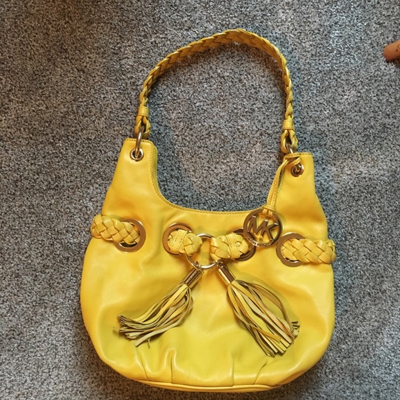 Michael Kors Yellow Hobo Bag - Picture 1 of 8